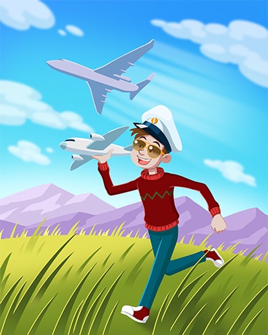 First Class Solitaire HD Child Pilot Training Badge