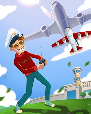 First Class Solitaire HD Child Flying Toy Plane Badge