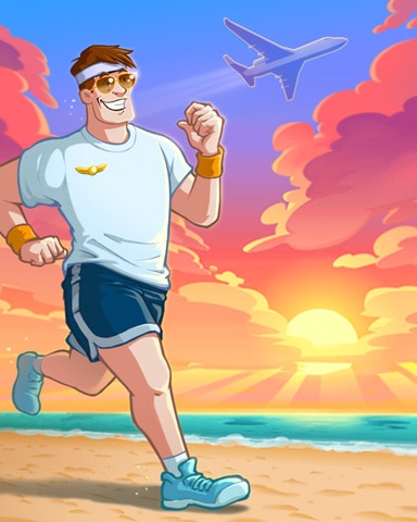 Beach Run Badge - First Class Solitaire HD