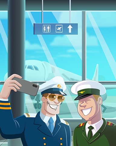 First Class Solitaire HD Pilot Selfie Badge
