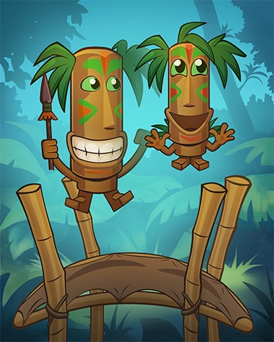 Pogo Jungle Gin HD Chip Off the Tiki Block Badge