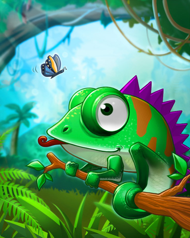 Jungle Gin HD Hungry Chameleon Badge