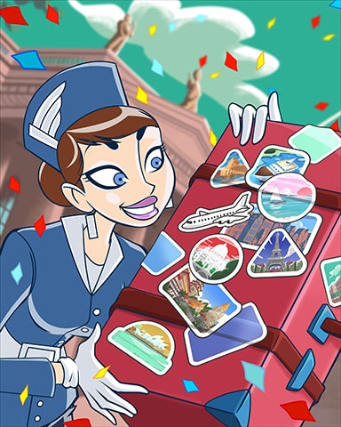 Jet Set Solitaire High Flying Traveler Badge