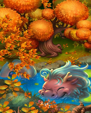 Bathing Dragon Badge - Mahjong Garden HD