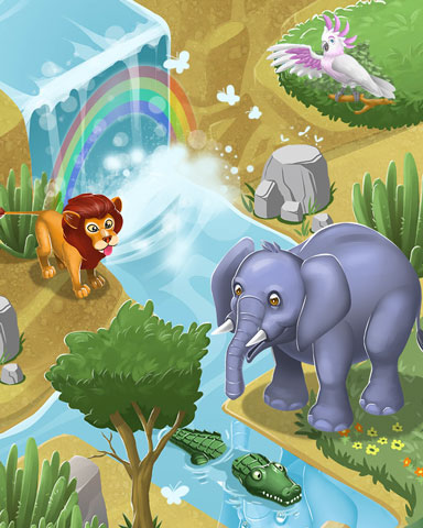 Mahjong Sanctuary River Rainbow Badge