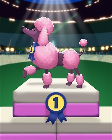 Prized Poodle Badge - Mahjong Safari HD