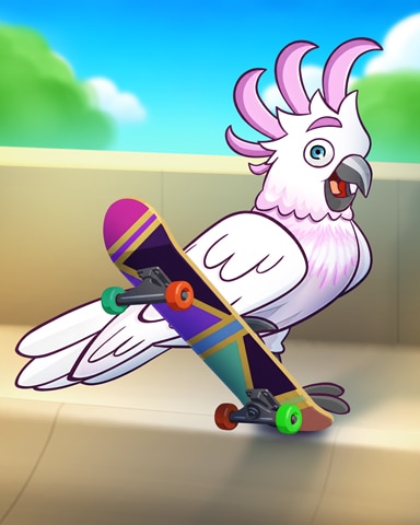 Pogo Mahjong Sanctuary Skate Bird Badge