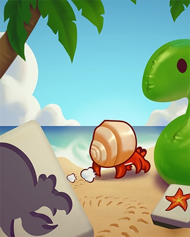 Pogo Mahjong Safari HD Beach Crab Badge