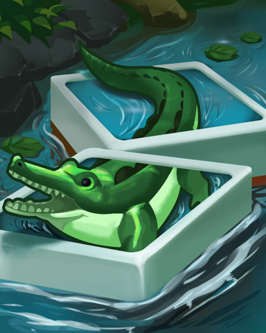 Mahjong Safari HD Two-Part Croc Badge