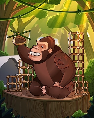 Mahjong Safari HD Gorilla Playtime Badge