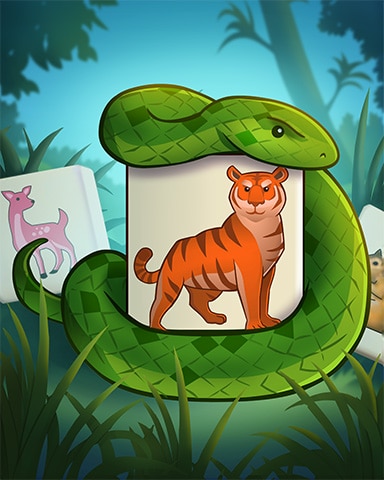 Pogo Mahjong Safari HD Slithering Tiger Badge