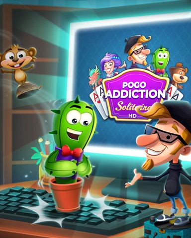 Pogo Addiction Solitaire HD Jumpin' Buddies Badge