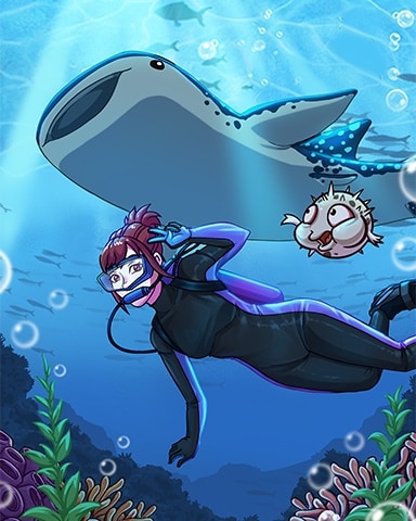 Quinn's Aquarium Amy Whale Shark Dive Badge