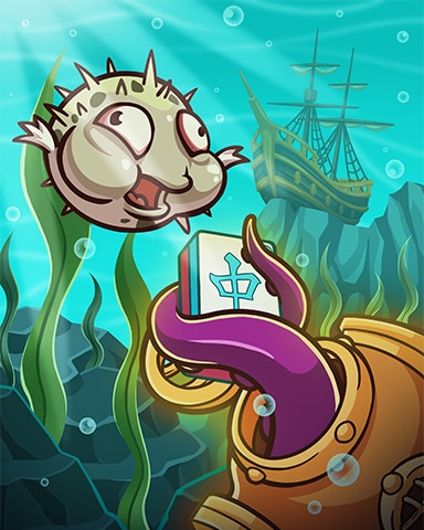 Quinn's Aquarium Puffer Fish Shipwreck Badge