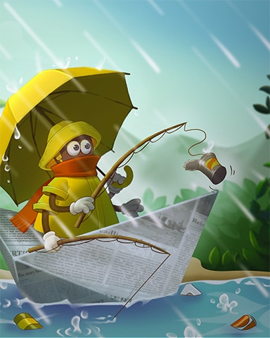 Pogo Rainy Day Spider Solitaire HD Octavia Fishing Badge