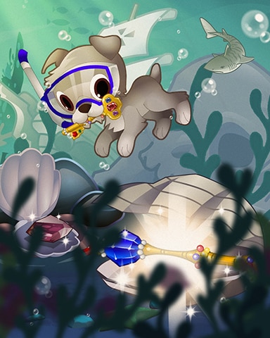 Diving Doggy Badge - Solitaire Blitz