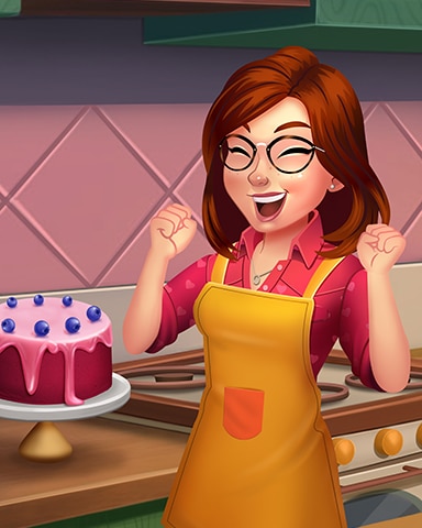 Solitaire Home Story Alice and the Strawberry Cake Badge