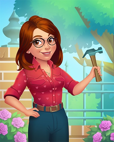 Pogo Solitaire Home Story Hammerin' Alice Badge