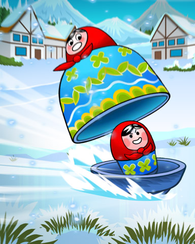 Trizzle Snow Dolls Badge