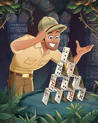 Tri-Peaks Solitaire HD Tex Card Tower Badge