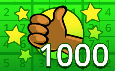 Pogo Daily Sudoku No Mistake 1000 Badge