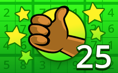 Pogo Daily Sudoku No Mistake 25 Badge