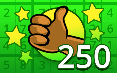 Pogo Daily Sudoku No Mistake 250 Badge