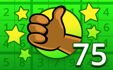 Pogo Daily Sudoku No Mistake 75 Badge