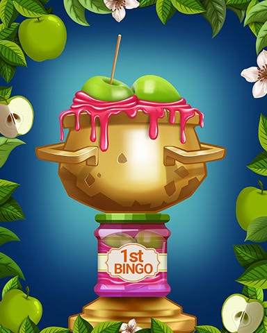 Pogo First Bingo Apple Harvest Treats Bingo Badge