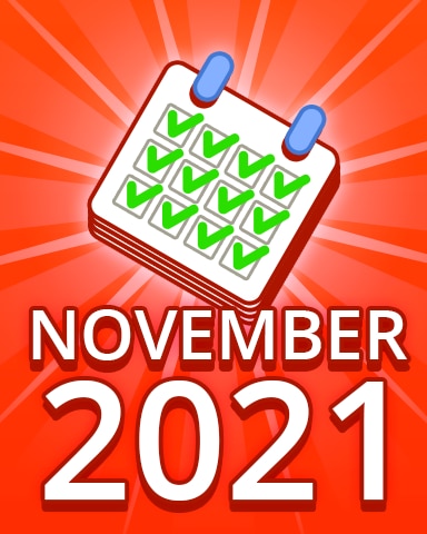Pogo Daily Sudoku All Puzzles November 2021 Badge