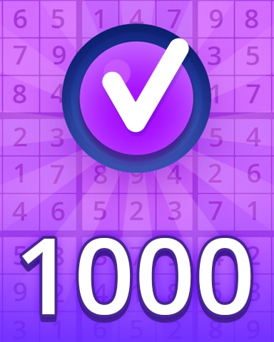 Pogo Daily Sudoku Expert 1000 Badge