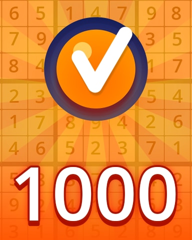 Pogo Daily Sudoku Medium 1000 Badge