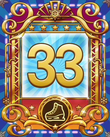 Pogo on Ice 33 Badge - Mahjong Safari HD