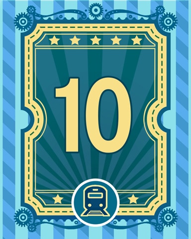 All Aboard 10 Badge - Snowbird Solitaire