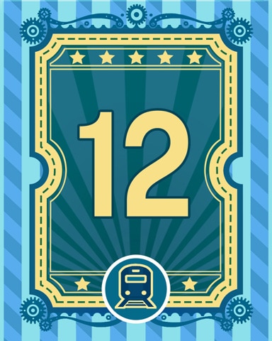 All Aboard 12 Badge - Snowbird Solitaire