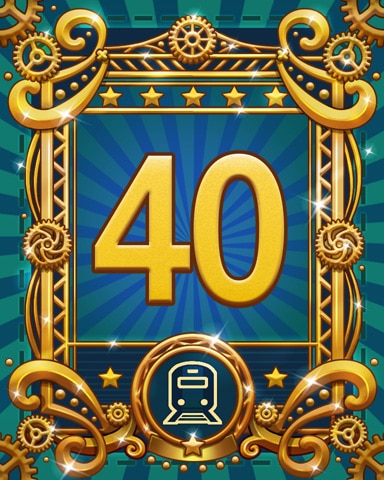 All Aboard 40 Badge - Pogo Slots