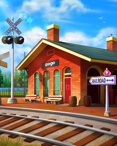 Traveling Train Small Station Badge