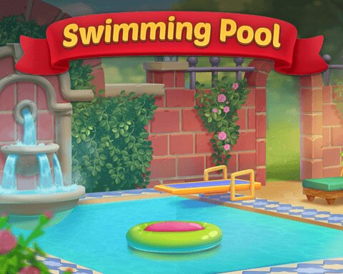 Solitaire Home Story Swimming Pool Badge