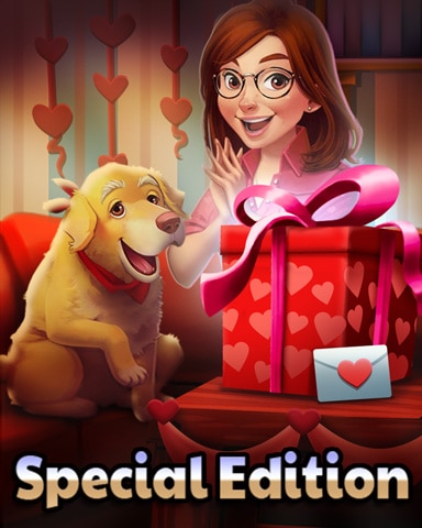 Solitaire Home Story Man's Best Valentines Gift Badge