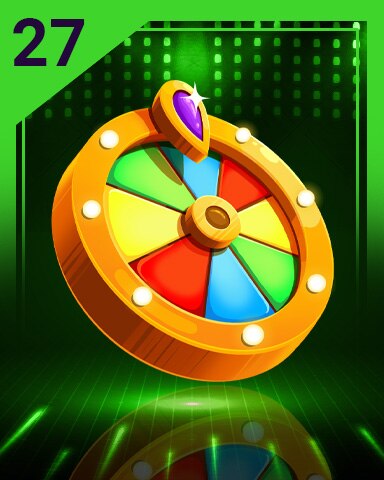 Poppit! Party Lucky Spinner 27 Badge