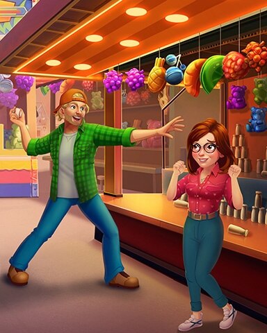 Milk Bottle Throw Date At The Fair Badge