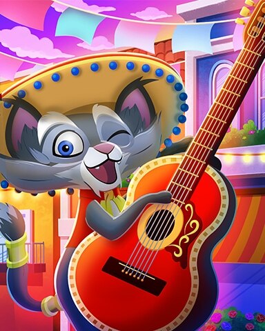 Niles on Guitar Mariachi Festival Badge