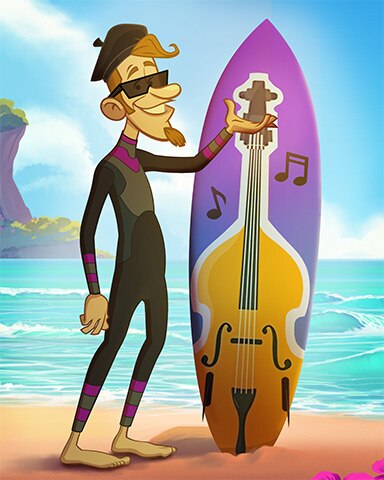 Pogo Beatnik in the Surfing Competition Badge