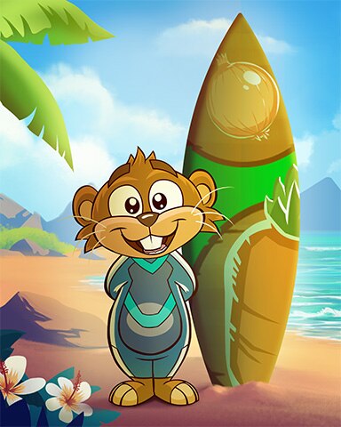 Pogo Nestor in the Surfing Competition Badge