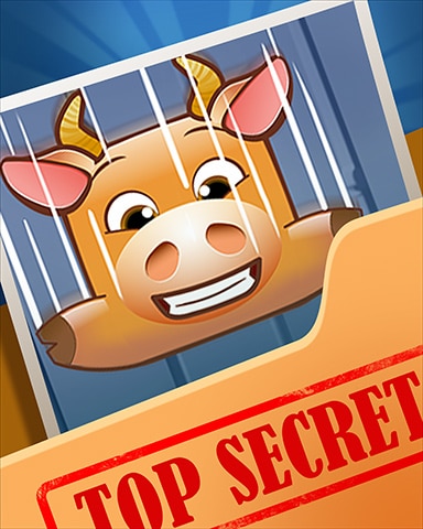 Falling Bovines Top Secret Badge
