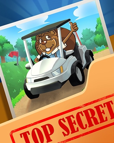 Driving Golf Cart Top Secret Badge