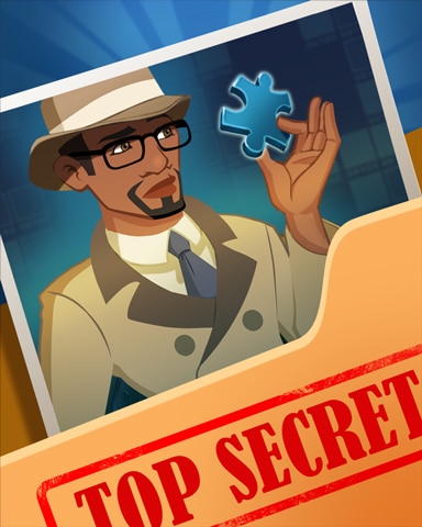 Mysterious Puzzle Piece Top Secret Badge