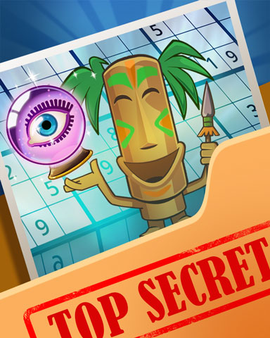 Tiki's Crystal Ball Top Secret Badge
