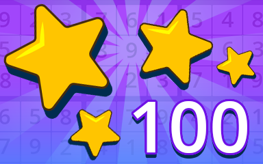 Pogo Daily Sudoku Stars 100 Badge