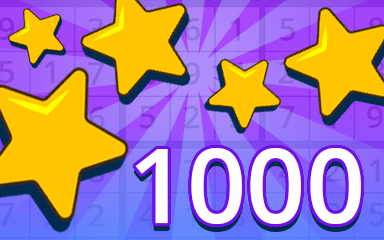 Pogo Daily Sudoku Stars 1000 Badge